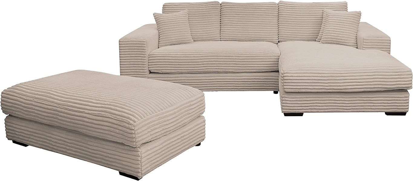 WERK2 Ecksofa "Eden" mit Polsterhocker günstig online kaufen