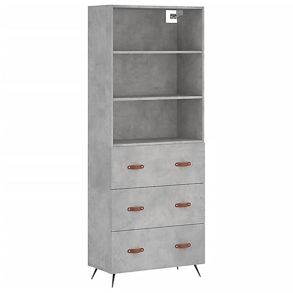vidaXL Highboard Betongrau 69,5x34x180 cm Holzwerkstoff 3189353 günstig online kaufen
