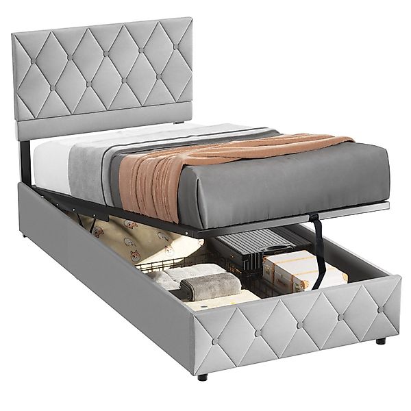 OKWISH Polsterbett Funktionsbett Stauraumbett (90x200 cm günstig online kaufen