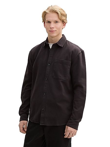 TOM TAILOR Denim Langarmhemd mit Brusttasche, aus reiner Baumwolle günstig online kaufen