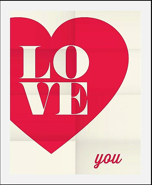 queence Bild "Love you", (1 St.), gerahmt günstig online kaufen
