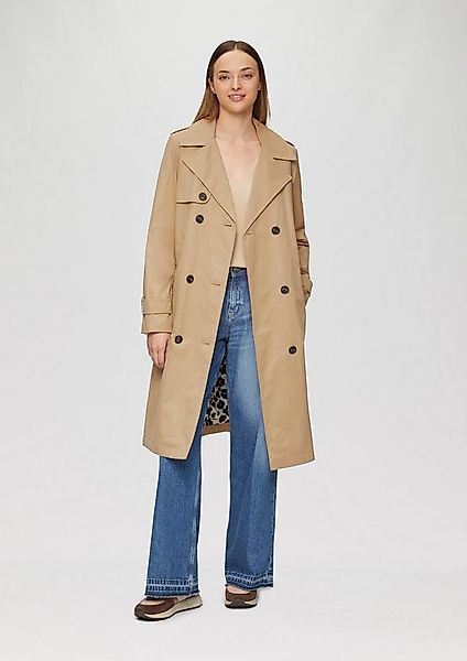 s.Oliver Trenchcoat Outdoor-Mantel Wattierter Trenchcoat mit Innenprint günstig online kaufen