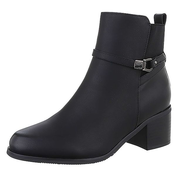 Ital-Design Damen Elegant Stiefelette (87650093) Blockabsatz günstig online kaufen