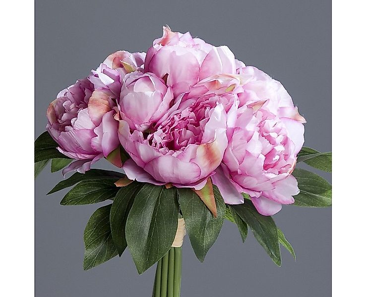 Kunstblume Pfingstrosenbund mit 8 Blüten 36cm DP künstliche Päonie Strauß P günstig online kaufen