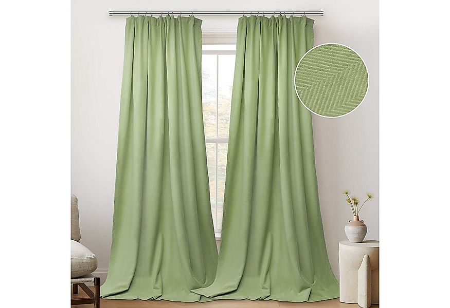 BTTO V&G Gardine Samtvorhang Blickdicht Thermogardine,Vorhang blickdicht (2 günstig online kaufen