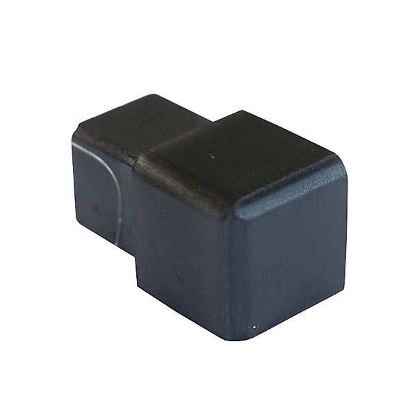 Dalsys Endstück Quadratprofil 12,5mm Edelstahl Schwarz Gebürstet günstig online kaufen