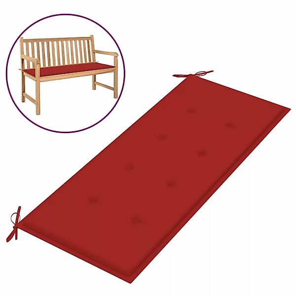 Vidaxl Gartenbank-auflage Rot 120x50x3 Cm günstig online kaufen