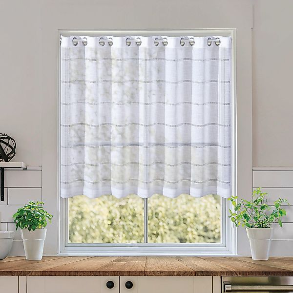 Gerster Scheibengardine "Naomi" Ösen 1 Stk. tlg. Halbtransparente Scheibeng günstig online kaufen