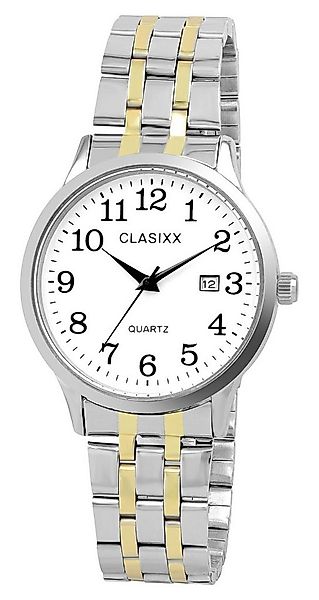 Clasixx Quarzuhr 2800106 Herrenuhr aus Edelstahl, Datumsanzeige, große Ziff günstig online kaufen