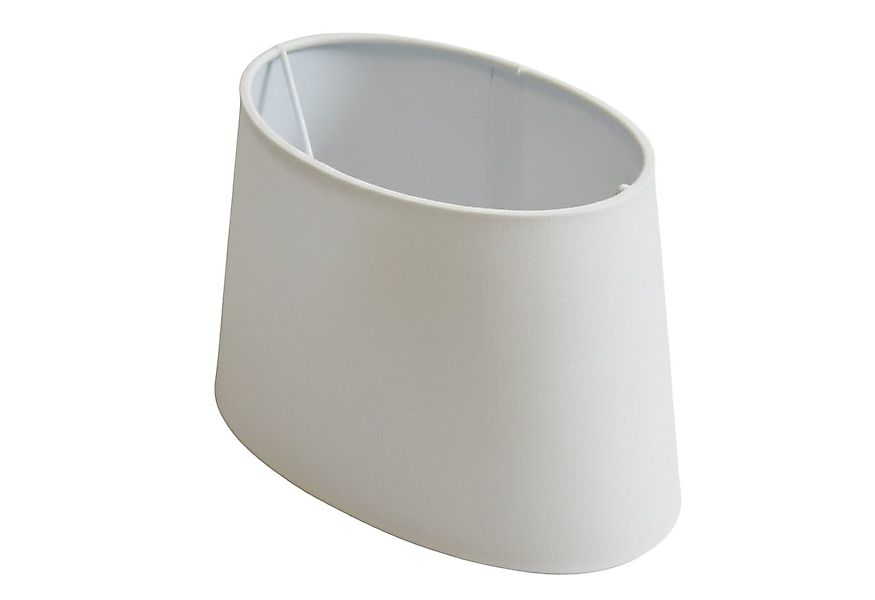 B&S Lampenschirm Lampenschirm oval Velvet weiss B:26x19/T:21x14,5/H:17cm, J günstig online kaufen