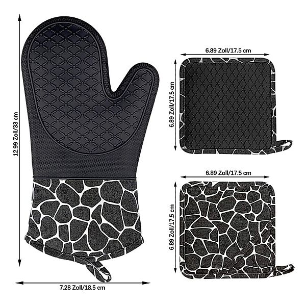 Auledio Topflappen Ofenhandschuhe 230°C Hitzebeständig - günstig online kaufen