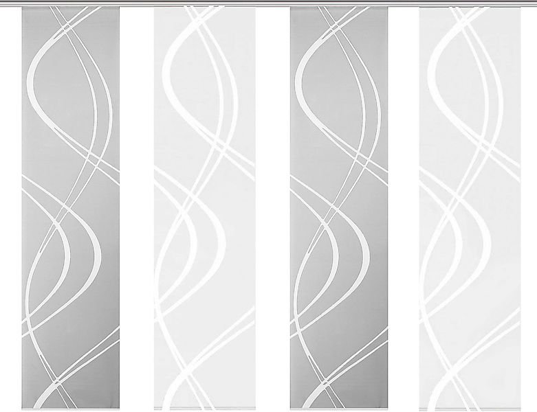 HOME WOHNIDEEN Schiebegardine TIBERIO 4er SET (4 St), Paneelwagen, blickdic günstig online kaufen