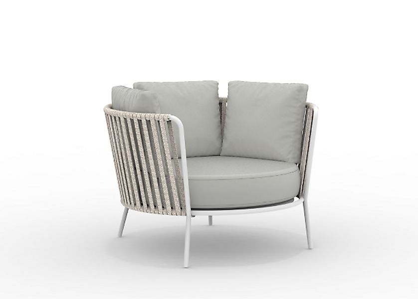 Daisy Rope Maxi Lounge-Sessel matt weiß, grau-grigio günstig online kaufen