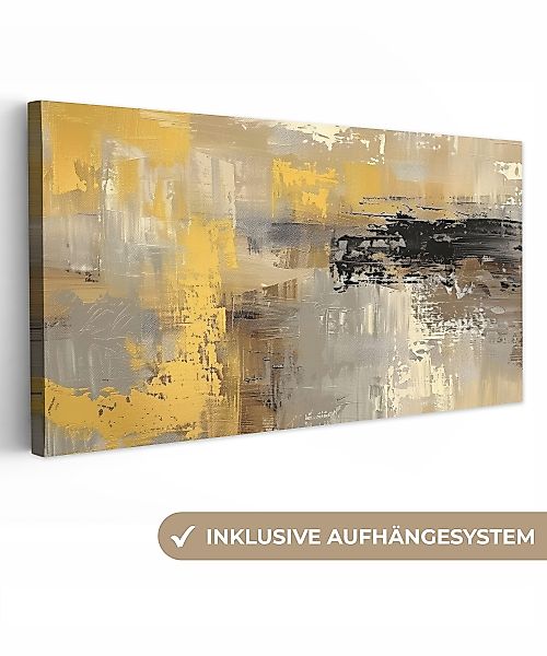 OneMillionCanvasses® Leinwandbild Panorama Abstrakt - Gelb günstig online kaufen