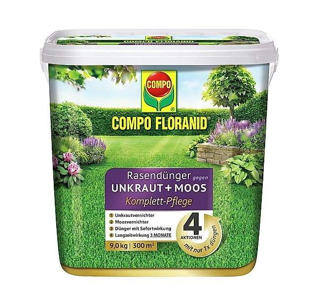 Compo Pflanzendünger COMPO Floranid Rasendünger Komplettpflege günstig online kaufen