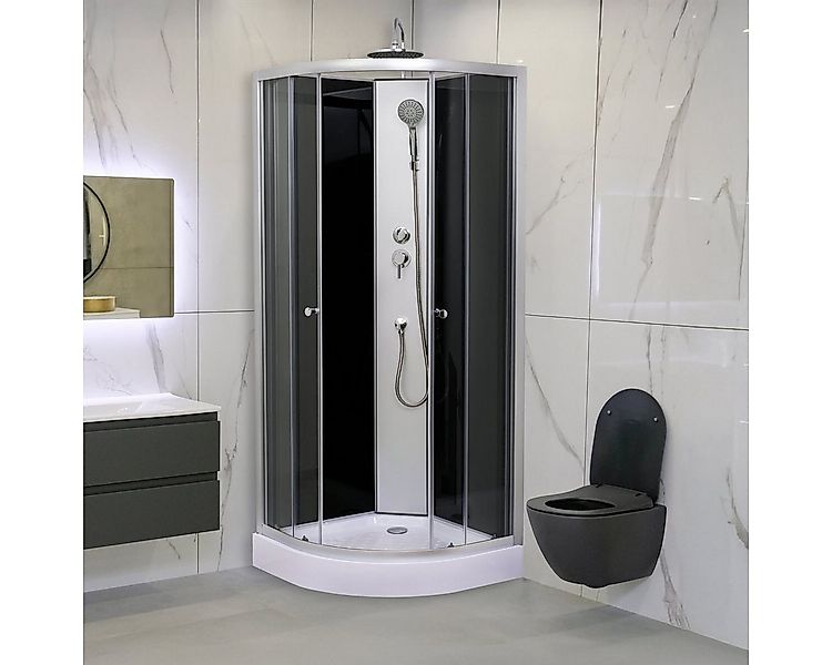 Aloni Eckdusche SK2401, 1-tlg., Aloni Komplette Duschkabine Komplettdusche günstig online kaufen