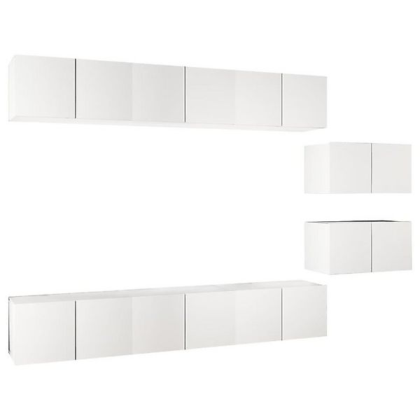 vidaXL TV-Schrank TV-Schränke 8 Stk Weiß Spanplatte Lowboard Lowboard günstig online kaufen