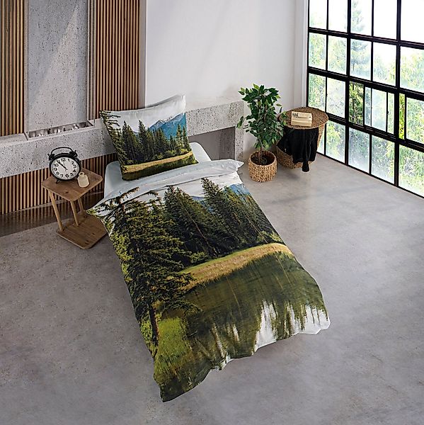 KK Kinderbettwäsche Bettwäsche Set mit Bergsee günstig online kaufen