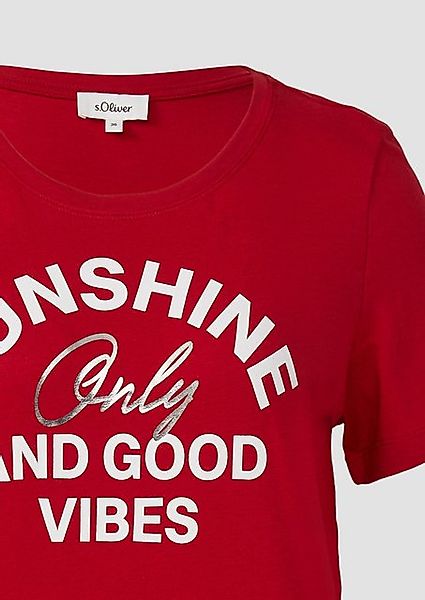 s.Oliver Shirttop Jersey-T-Shirt mit Frontprint günstig online kaufen