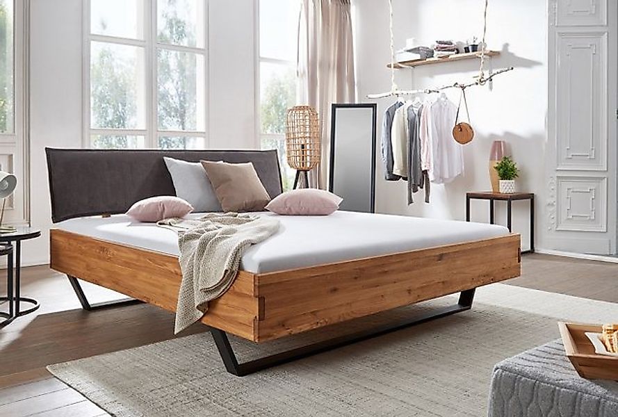 Main Möbel Massivholzbett Doppelbett 'Amelie' 180x200cm Wildeiche massiv günstig online kaufen
