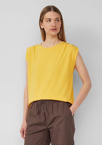 s.Oliver Shirttop Verkürztes T-Shirt mit Faltendetails günstig online kaufen