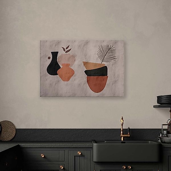 Bricoflor Ethno Bilder In Beige Terracotta Leinwandbild Mit Kunst Motiv 90 günstig online kaufen