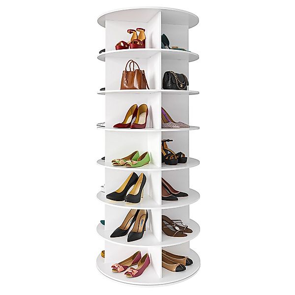 SpaceAid Schuhregal 7-stöckiges Schuhregal, 360-Grad drehbares günstig online kaufen