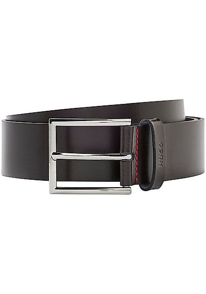 HUGO Ledergürtel Giaspo mit Logo-Prägung auf der Schlaufe und roter Naht günstig online kaufen
