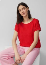 s.Oliver Kurzarmshirt T-Shirt Relaxed-Fit-Shirt in Struktur-Optik günstig online kaufen