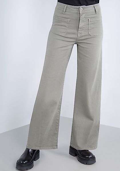 Please Jeans Schlaghose aus hochwertigem Baumwollmix günstig online kaufen
