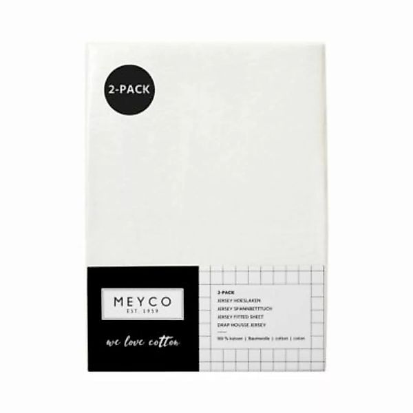 Meyco Baby 2er-Pack Jersey-Spannbetttücher 60x120 cm weiß Gr. one size günstig online kaufen