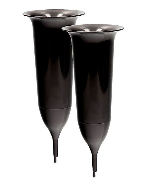 VonBueren Dekovase VonBueren Grabvase black mit Erdstab 25 x 9,9 cm (2 St) günstig online kaufen