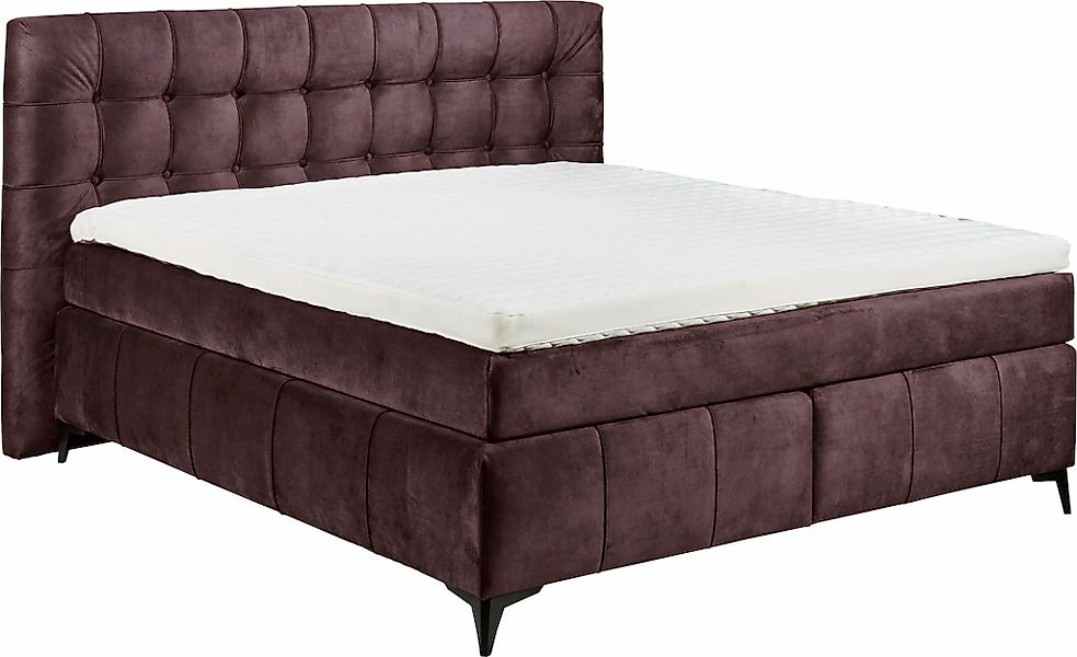 ED EXCITING DESIGN Boxspringbett "Oregon", inkl. Duo-Matratze - Kokosmatte, günstig online kaufen
