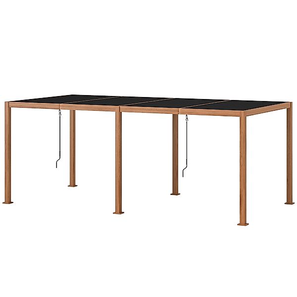 Outsunny Bioklimatische Pergola 3 x 6 m, Gartenpergola im Freien mit verste günstig online kaufen