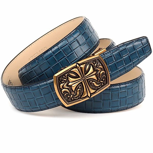 Anthoni Crown Ledergürtel in XXL Größe in Kroko-Optik günstig online kaufen