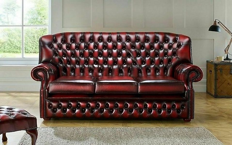 JVmoebel Chesterfield-Sofa Hohe Rückenlehne Leder Sofa Couch Sitz Garnitur günstig online kaufen