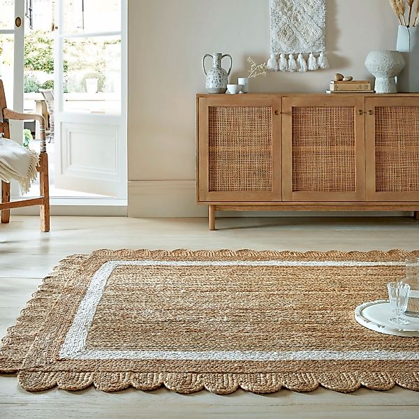 FLAIR RUGS Teppich »Grace«, rechteckig, 7 mm Höhe, aus 100% Jute, fußbodenh günstig online kaufen