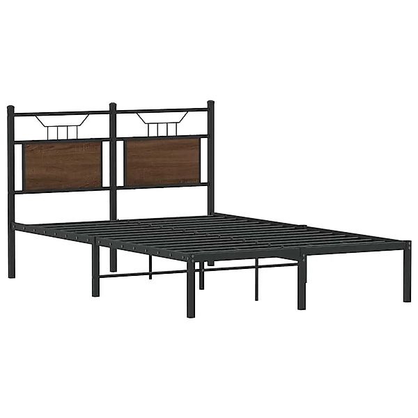 vidaXL Bettgestell Ohne Matratze Braun Eiche 120x200 cm Holzwerkstoff 41068 günstig online kaufen