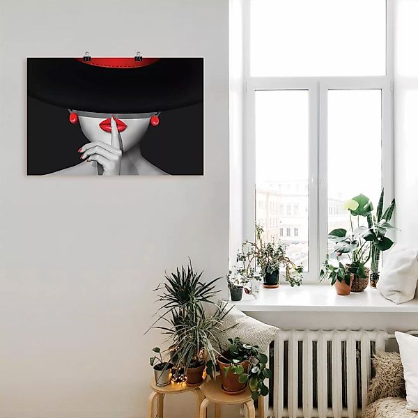 Artland Wandbild »Sei still«, Frau, (1 St.), als Alubild, Outdoorbild, Lein günstig online kaufen