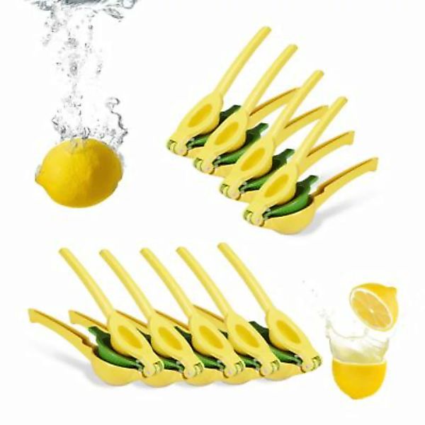 relaxdays 10 x Zitruspresse manuell 2 in 1 gelb günstig online kaufen