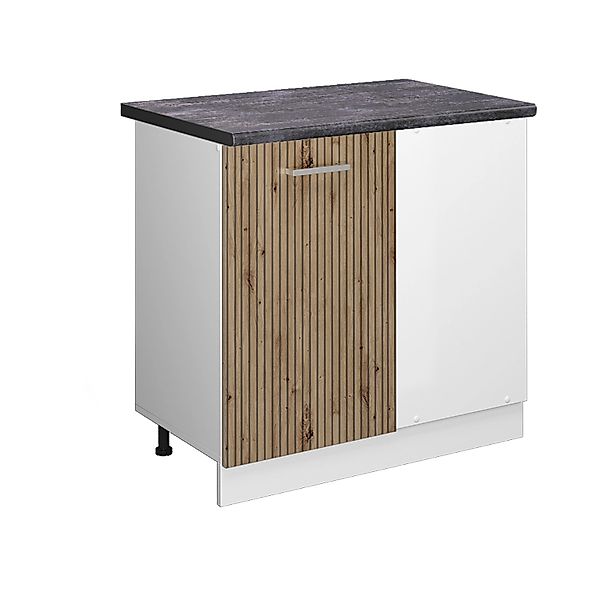 Vicco Eckunterschrank R-Line Küchen Eckschrank Artisan-Eiche/Weiß 86 cm AP günstig online kaufen