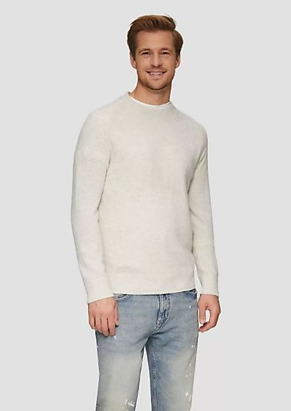 s.Oliver Strickpullover Strickpullover aus reiner Wolle Rippblende günstig online kaufen