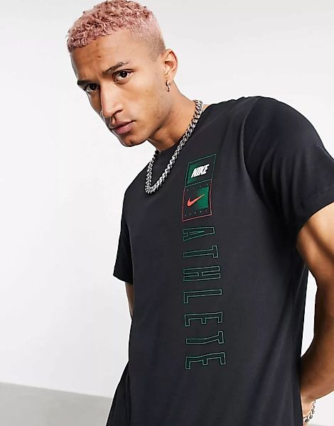 Nike – Dri-FIT – T-Shirt in Schwarz günstig online kaufen