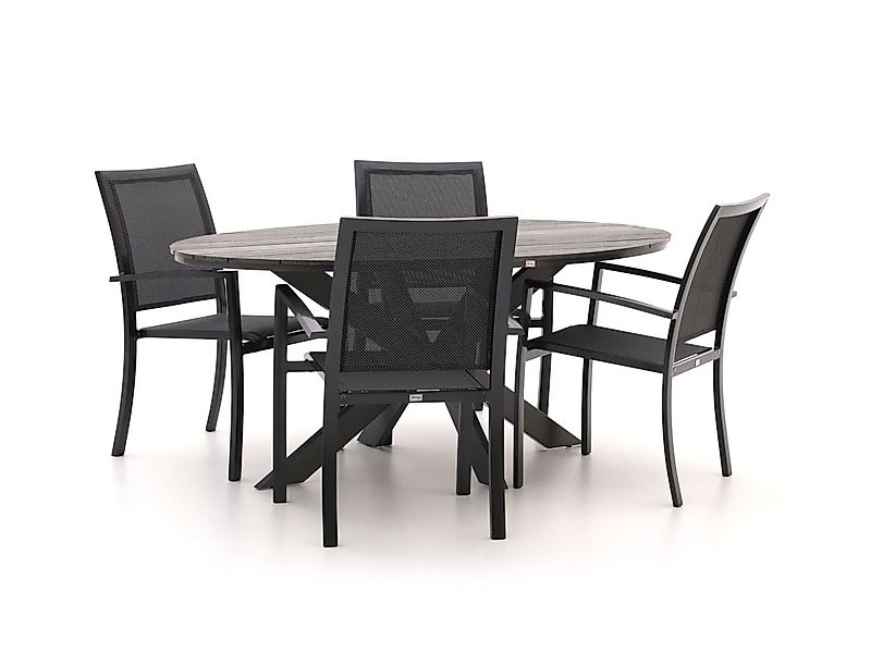 Bellagio Anzio/Fidenza oval 180 cm Gartenmöbel-Set 5-teilig stapelbar günstig online kaufen