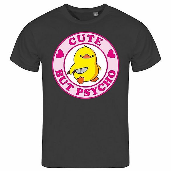 deinshirt Print-Shirt Herren T-Shirt Cute but Psycho Funshirt mit Motiv günstig online kaufen