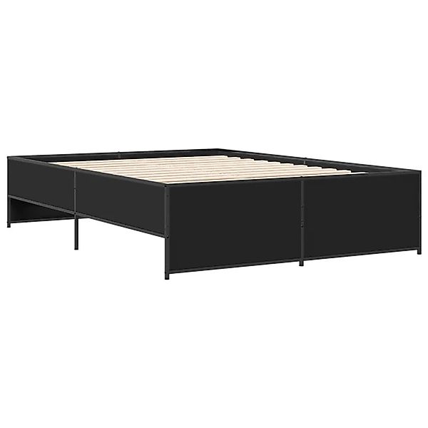 vidaXL Bettgestell Schwarz 140x190 cm Holzwerkstoff und Metall 3279897 günstig online kaufen
