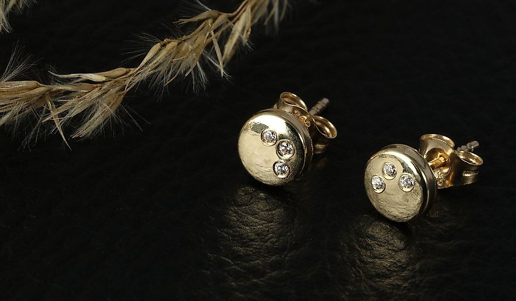 Adelia´s Paar Ohrhänger Damen Ohrringe – Ohrstecker aus 333 Gold mit Zirkon günstig online kaufen