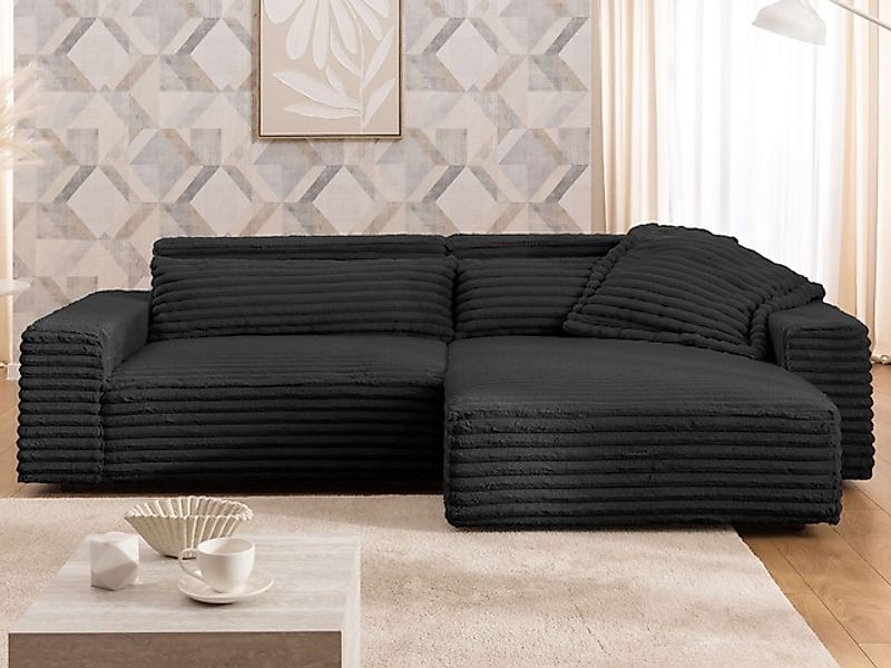 OTTO home Ecksofa »KINLEE Design-Sofa mit Recamiere rechts/links, Maße B/T/ günstig online kaufen
