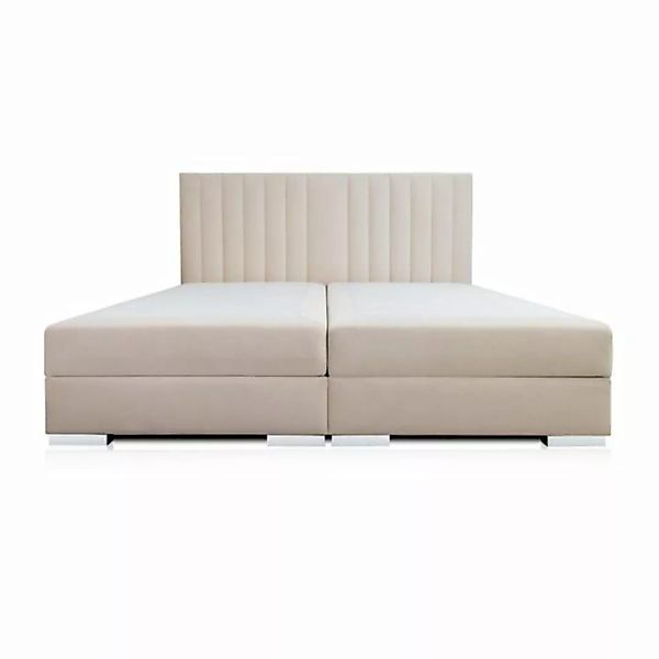 JVmoebel Bett, Modern Bett Beige Polster Stoff Design Luxus Holz Doppel Bet günstig online kaufen