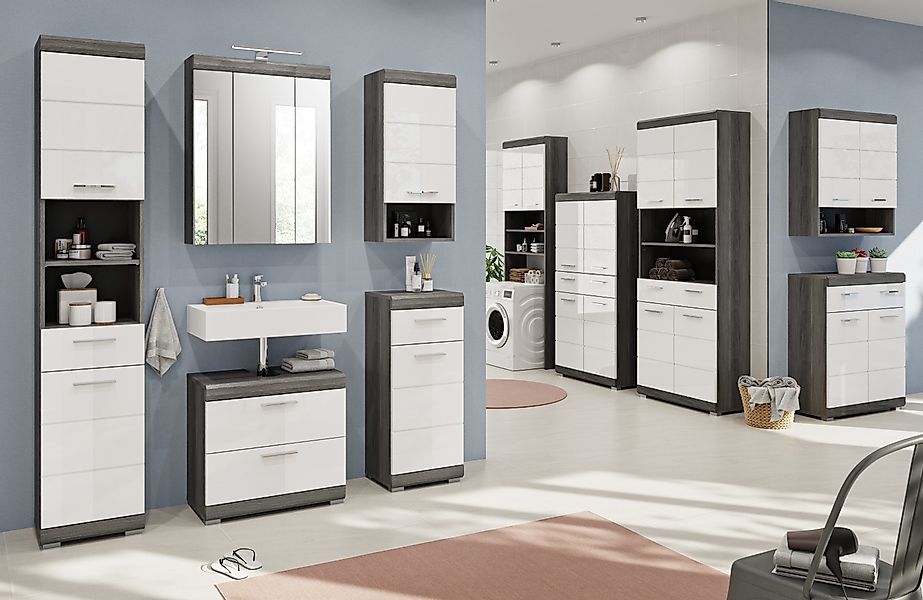 furnling Badezimmerspiegelschrank Scott mit Beleuchtung, Badschrank, günstig online kaufen